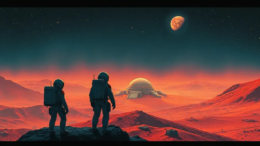 AI illustration: 5 uncrewed Starships to Mars 2026