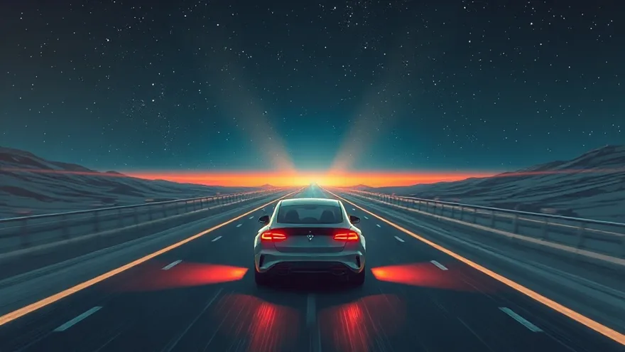 AI illustration: Autopilot 40% safer
