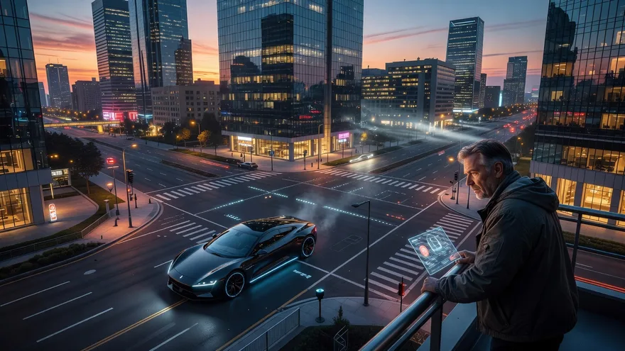 AI illustration: Tesla drives itself more reliably than a human in 2021