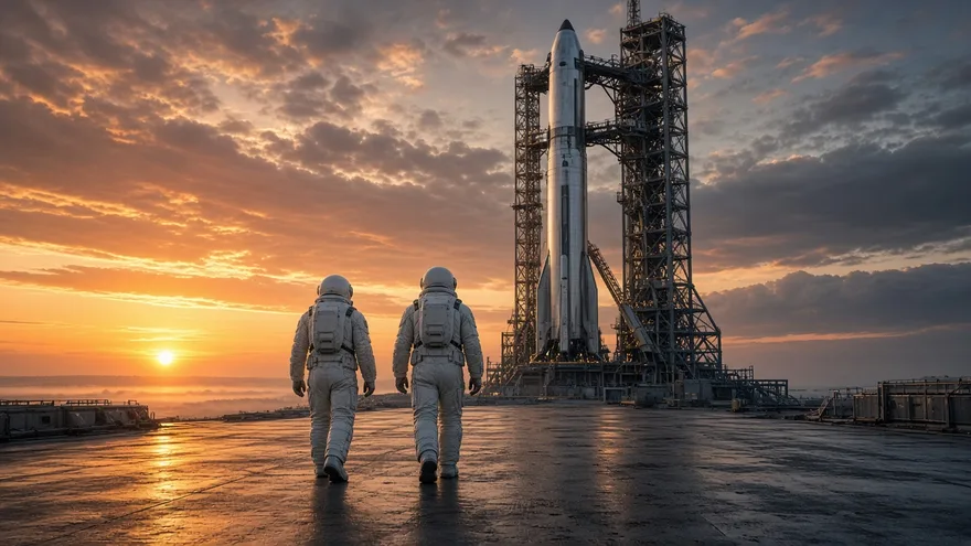 AI illustration: Crew Dragon flies astronauts in summer 2019
