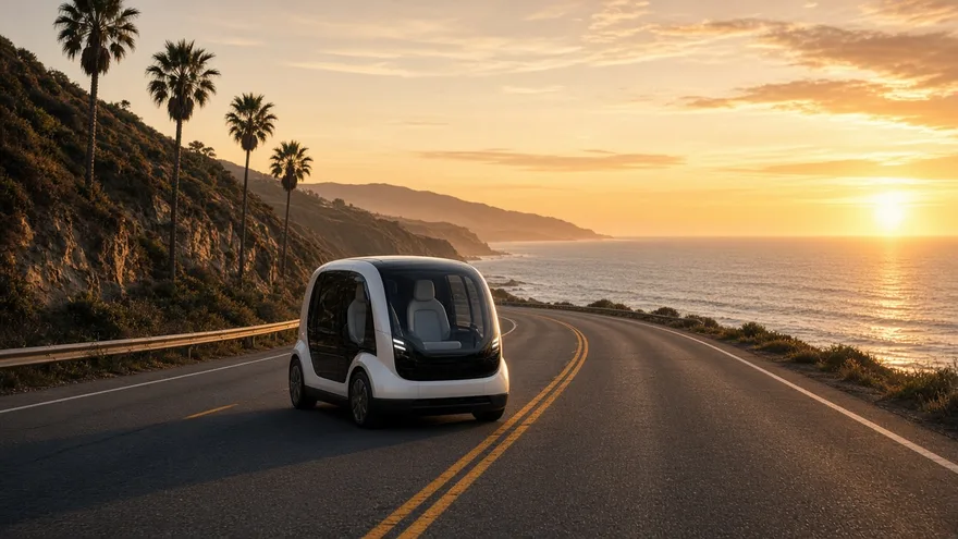 AI illustration: Cybercab operating commercially in California by mid-2027