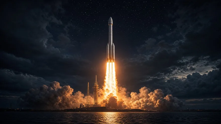 AI illustration: Dragon's space station launch around January 2012