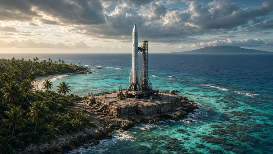 AI illustration: Falcon 1 maiden launch as early as December 2003