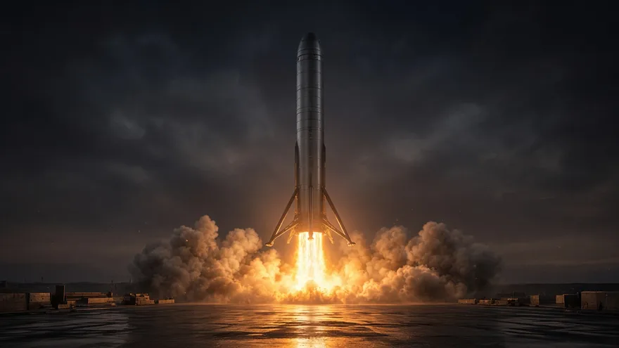 AI illustration: Falcon 9 first stage lands intact within a year (said Nov 2015)