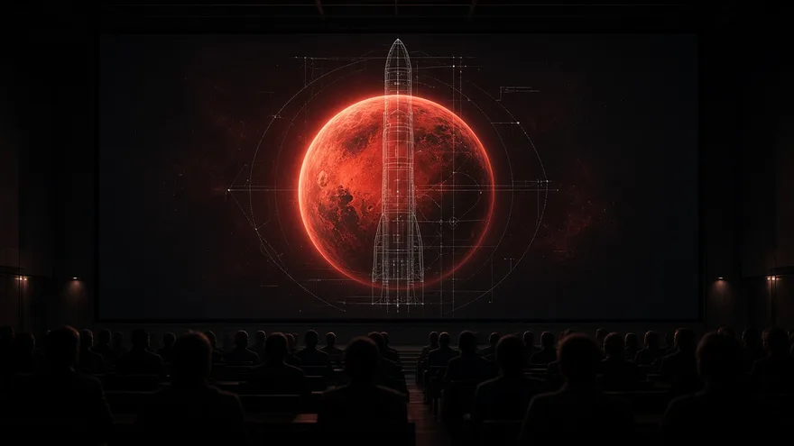 AI illustration: Mars transport architecture presented around the end of 2015