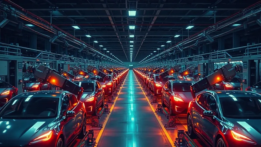 AI illustration: 20,000 Model 3s per month by December 2017
