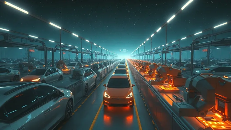 AI illustration: Model Y production early 2020