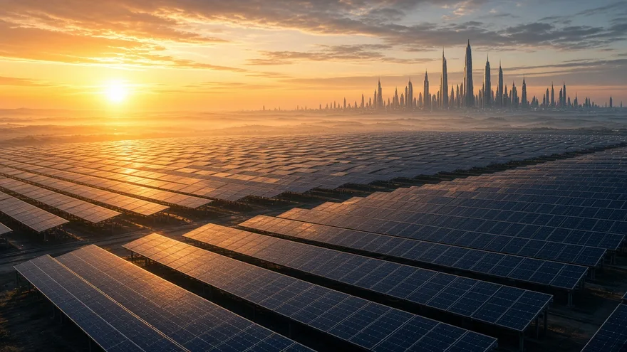 AI illustration: Solar is the single largest source of electricity by mid-century