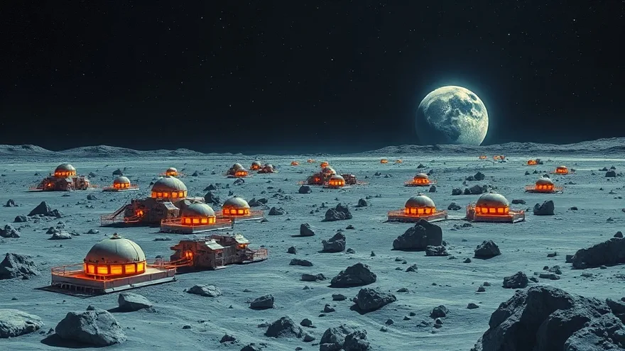 AI illustration: SpaceX reaches $100 trillion valuation via lunar infrastructure
