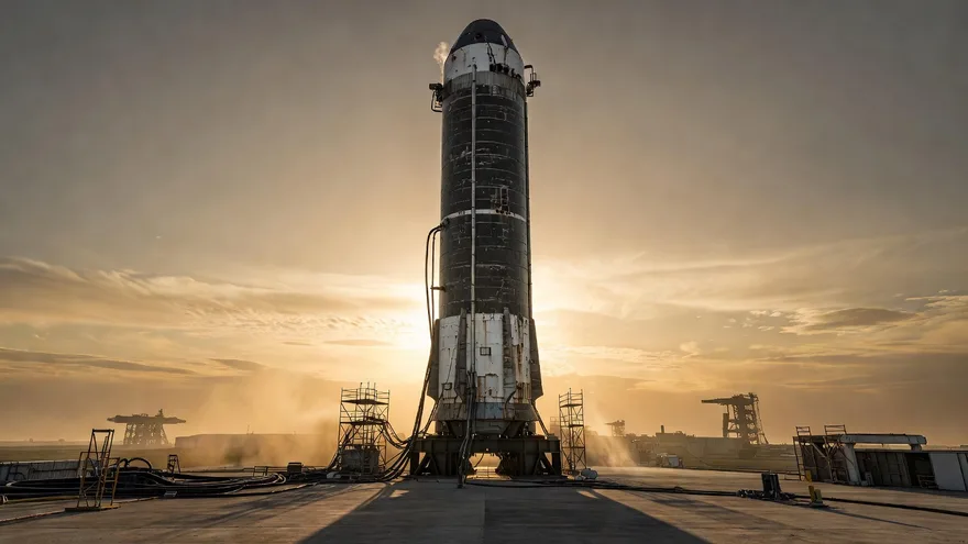 AI illustration: SpaceX reflies a landed Falcon 9 booster in 2016