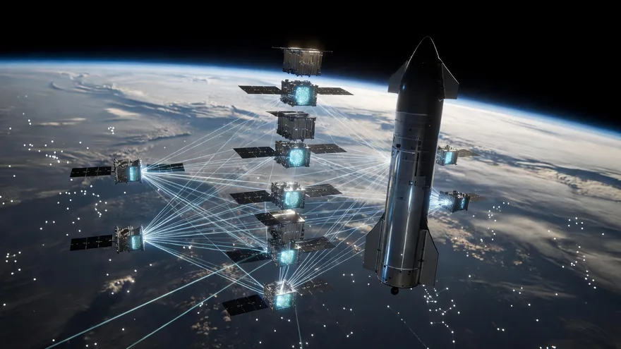 AI illustration: Starlink V3 constellation starts deploying this month (by Sep 30, 2026)