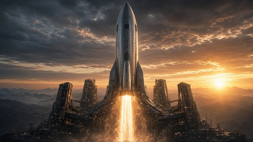 AI illustration: Starship upper stage caught toward end of 2024