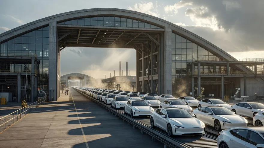 AI illustration: Tesla makes close to 1 million vehicles in 2020