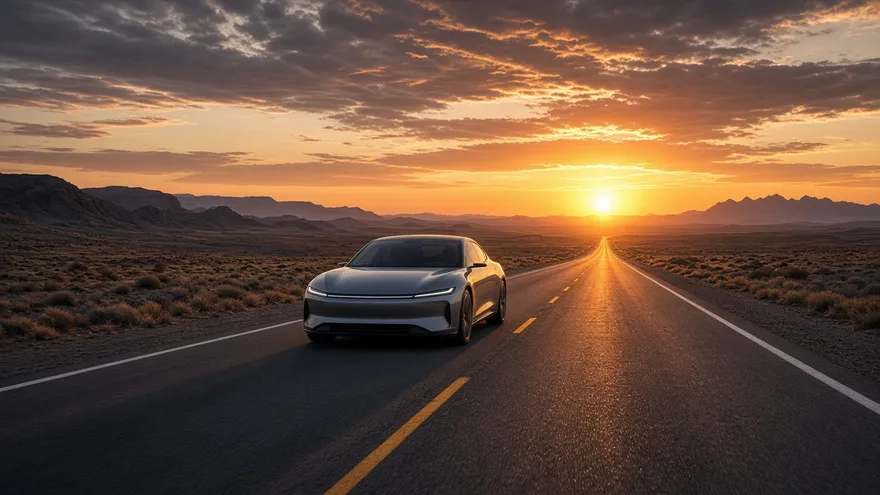 AI illustration: A Tesla breaks 1,000 km of range by 2017