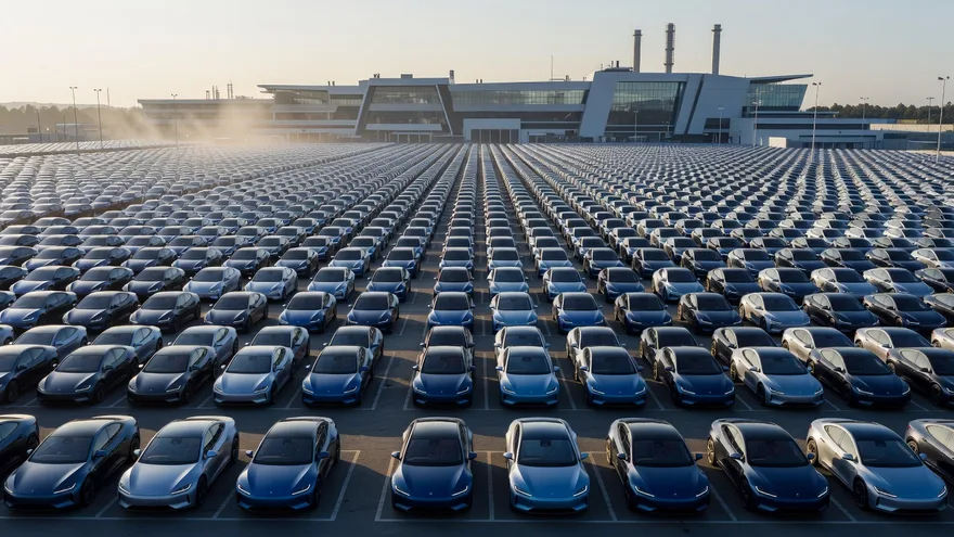 AI illustration: Tesla builds 500,000 cars in 2018