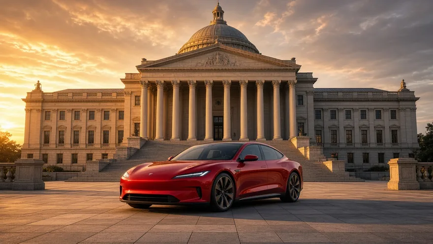 AI illustration: Tesla cuts the repayment time on its DOE loan in half