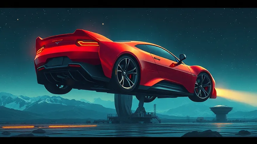 AI illustration: Tesla Roadster production 2025