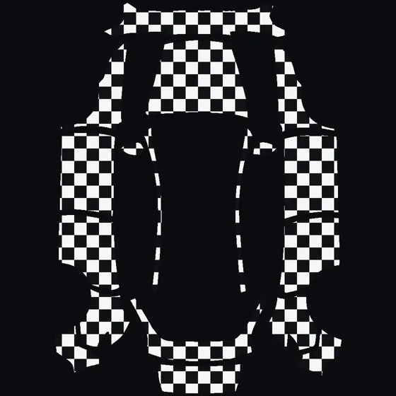 Checkered flag free Tesla wrap on the Model Y template